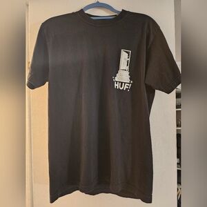 HUF Black Short Sleeve Tee with Graphic
